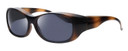 Profile View of Foster Grant Unisex Oval 62mm Fitover Sunglasses Tortoise Havana Brown Gold/Grey