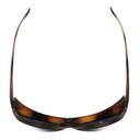 Top View of Foster Grant Unisex Oval 62mm Fitover Sunglasses Tortoise Havana Brown Gold/Grey