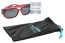Profile View of Jonathan Paul Beverly Women Fitover Sunglasses Crystal Cherry Red&Polarized Greywith Included Micro-Fiber Cleaning Drawstring Case