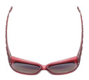 Top View of Jonathan Paul Beverly Women Fitover Sunglasses Crystal Cherry Red&Polarized Grey