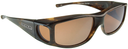 Jonathan Paul® Fitovers Eyewear Large Jett in Brown-Marble & Amber JT002A