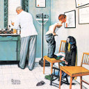 Norman Rockwell Famous Artwork Cleaning Cloth "Before The Shot"