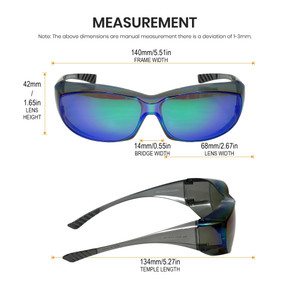 CALABRIA 6000GM Economy Fitover with UV PROTECTION IN GREEN MIRROR