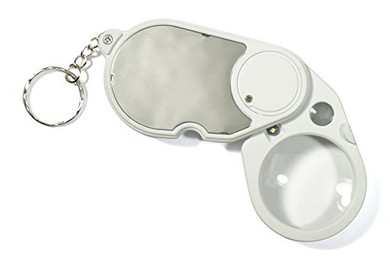 Handheld Lighted Magnifying Glass Rubberized MB606-2XUV - Fitover USA