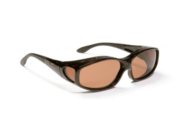 Haven Designer Fitover Sunglasses Biscayne in Tortoise & Polarized Amber Lens (MEDIUM)