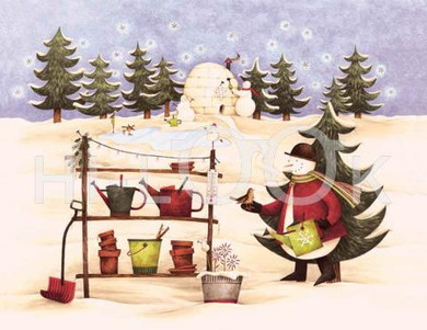 Holiday Christmas Theme Cleaning Cloth, Winter Gardener