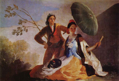 Famous Artwork Theme Cleaning Cloth 'The Parasol' by Goya