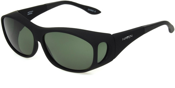 Haven Designer Fitover Sunglasses Meridian in Black & Polarized Grey Lens (MEDIUM)