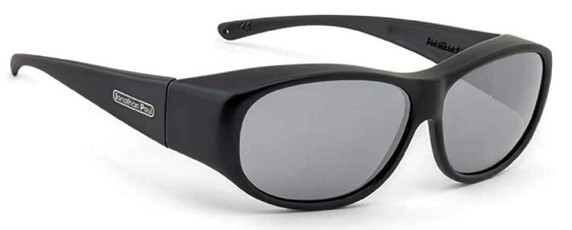 Jonathan Paul Polarized Fitover Sunni Small Satin Black Polarvue Grey Sunglasses