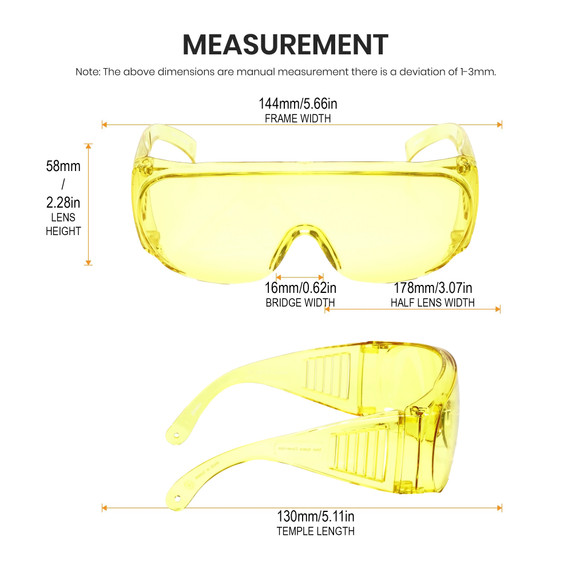 CALABRIA 1003Y Economy Fitover with UV PROTECTION IN YELLOW