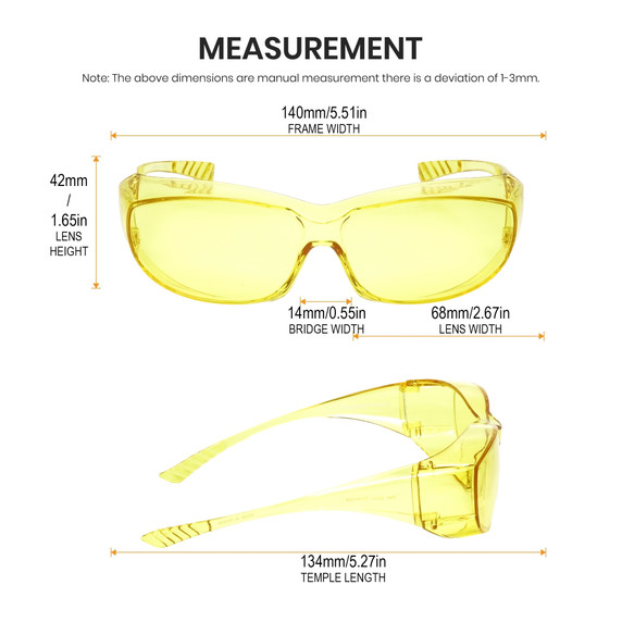 CALABRIA 6000Y Economy Fitover with UV PROTECTION IN YELLOW