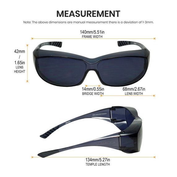 CALABRIA 6000S Economy Fitover with UV PROTECTION IN SMOKE