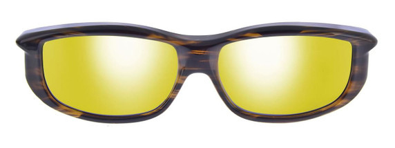 Jonathan Paul® Fitovers Eyewear Large Torana in Amber-Sky & Gold Mirror TR003YM