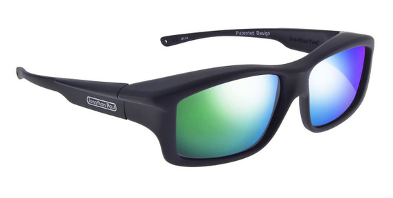 Jonathan Paul® Fitovers Eyewear X-Large Yamba in Satin-Black & Green Mirror YM001GM