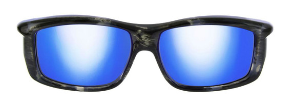 Jonathan Paul® Fitovers Eyewear X-Large Yamba in Blue Marble & Blue Mirror YM002BM