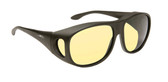 Haven Designer Fitover Sunglasses Square L Night Driver in Black & Night Driver Yellow Lens (LARGE)