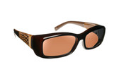 Haven Designer Fitover Sunglasses Freesia in Croc Chocolate & Polarized Amber Lens (MEDIUM)