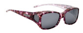 Jonathan Paul Fitovers Dahlia Medium Polarized Over Sunglasses Grape Purple&Grey