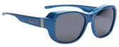 Jonathan Paul Fitovers Timeless Large Polarized Sunglasses Navy Pearl Blue&Grey