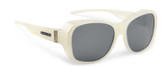 Jonathan Paul Fitovers Timeless Large Polarized Over Sunglasses White Ice & Grey