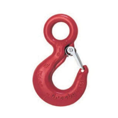 Crosby 1022380 L-320AN Eye Hook With Latch, 1 ton Load, Eyelet Attachment, Steel Alloy