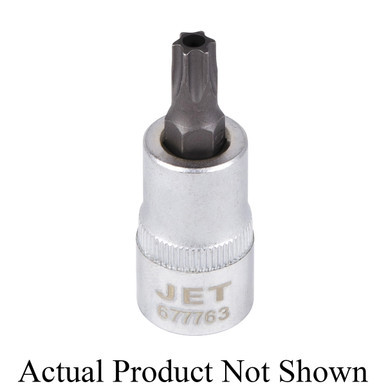JET 677764 Tamperproof Socket Bit, 3/8 in, T45, ANSI Specified, Canadian Government Specification CDA39-GP-12b, US Federal Specification GGG-W-641E