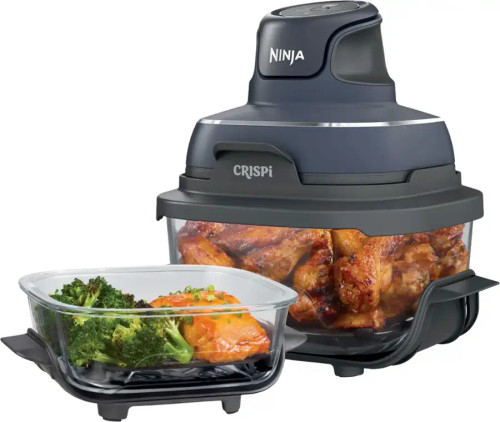 Ninja Crispi 4-in-1 Portable Glass Air Fryer Cooking System in Cyberspace Ninja Crispi 4-in-1 Portable Glass Air Fryer Cooking System in Cyberspace