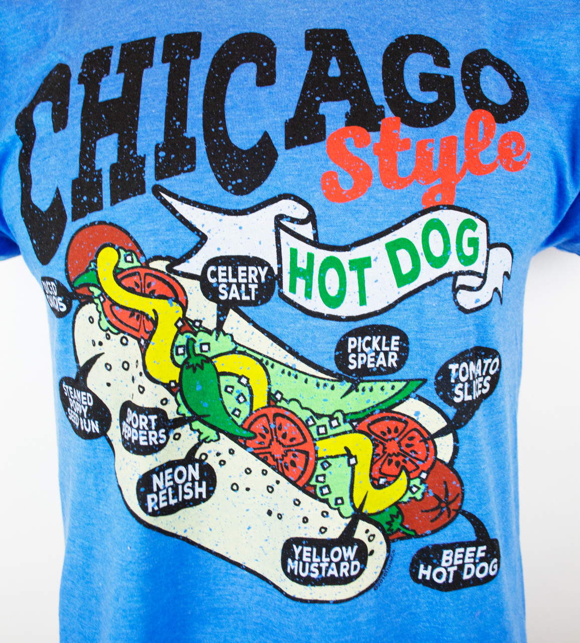 Men's Short Sleeve Chicago Style Hot Dog Short Sleeve T-Shirt