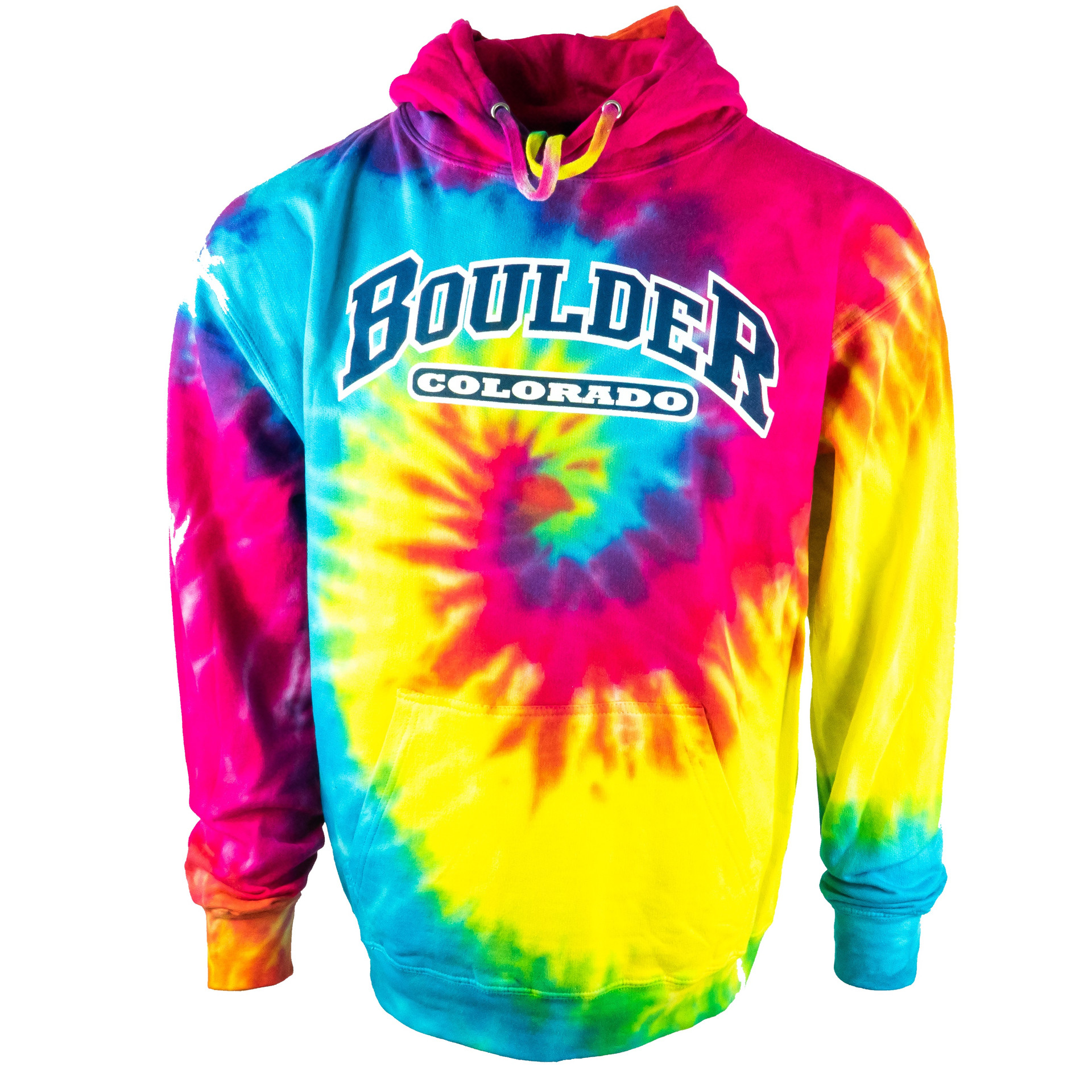 Men & Women's Unisex Boulder Colorado Tye Dye Hoodie Sweatshirt