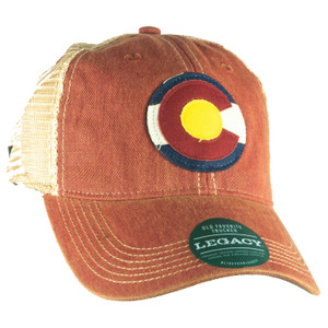 Colorado Flag Circular Emblem Hat, cardinal red Colorado Flag Circular Emblem Hat, cardinal red