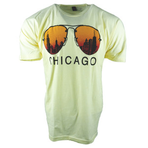 Men's Short Sleeve Chicago City Shades T-Shirt, natural white Men's Short Sleeve Chicago City Shades T-Shirt, natural white