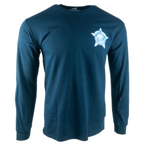 Men's Long Sleeve Chicago Police Department T-Shirt, navy Men's Long Sleeve Chicago Police Department T-Shirt, navy