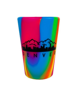 Denver Sili Pint Silicone Shot Glass - Pink Orange Rainbow Denver Sili Pint Silicone Shot Glass - Pink Orange Rainbow