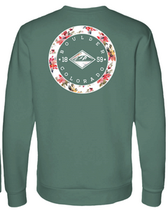 Women's Boulder Potpourri Skyline Crew Neck Sweatshirt - Mallard Back