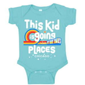 Chicago Infant Going Places Skyline Onesie - Chill Blue
