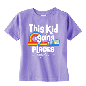 Chicago Toddler Going Places Skyline Short Sleeve T-Shirt - Lavendar Chicago Toddler Going Places Skyline Short Sleeve T-Shirt - Lavendar