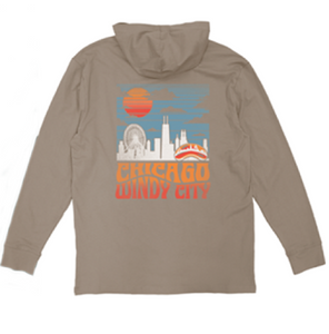 Chicago Selva V2 Skyline Hooded Sweatshirt - Bark Chicago Selva V2 Skyline Hooded Sweatshirt - Bark