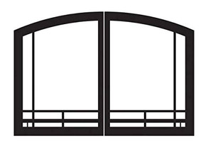 Empire Comfort Systems ECS VBR42SMBL Mission Arch Firebox Doors - Matte Black Empire Comfort Systems ECS VBR42SMBL Mission Arch Firebox Doors - Matte Black