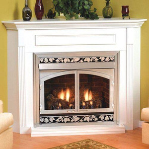 Empire EMC22O Standard Corner Cabinet Mantel with Base - Oak Empire EMC22O Standard Corner Cabinet Mantel with Base - Oak