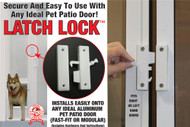 Pet Patio Door Latch-Lock (White)