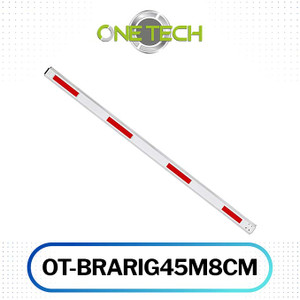 OT-BRARIG45M8CM, Onetech, Qdigital, brazo rígido para barrera vehicular, brazo de aluminio 4.5 metros, pluma vehicular, barrera automática, barrera DC, barrera servomotor, control de acceso vehicular, brazo para estacionamiento, accesorios para barreras automáticas, automatización de accesos, sistemas de acceso vehicular, seguridad perimetral.