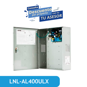 Fuente de alimentación de 4 A, 110 VCA con certificación UL de Lenel LNL-AL400ULX Fuente de alimentación de 4 A, 110 VCA con certificación UL de Lenel LNL-AL400ULX