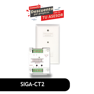 Dual Input Module. Two circuit input module for use with Normally Open Contact devices. SIGA-CT2 Dual Input Module. Two circuit input module for use with Normally Open Contact devices. SIGA-CT2