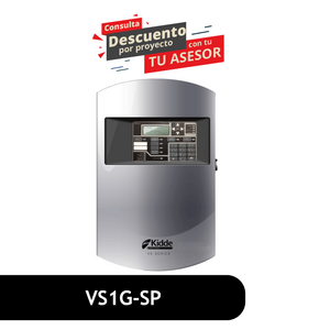 FACP, 1 Loop, 64 intelligent devices max, 2 Class B NAC's, 4.25A power supply, Gray door, 115VAC, capacity for up (2) 10a/h batteries, Spanish VS1G-SP FACP, 1 Loop, 64 intelligent devices max, 2 Class B NAC's, 4.25A power supply, Gray door, 115VAC, capacity for up (2) 10a/h batteries, Spanish VS1G-SP