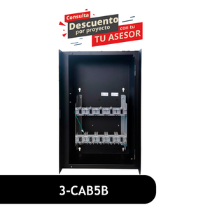 Backbox, black. Supports five Local Rail Modules. 3-CAB5B Backbox, black. Supports five Local Rail Modules. 3-CAB5B