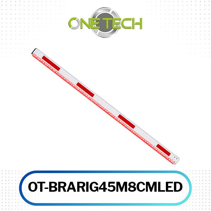 OT-BRARIG45M8CMLED, Onetech, Qdigital, brazo rígido para barrera vehicular, brazo con LED, brazo de aluminio 4.5 metros, barrera DC, pluma vehicular iluminada, control de acceso vehicular, accesorios para barreras automáticas, señalización vehicular, barreras para estacionamientos, automatización de accesos, seguridad en accesos vehiculares.