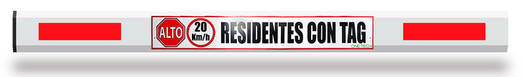 Letrero para pluma grande residentes 1m x 15 cm
