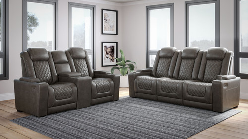 Hyllmont Gray 2 Pc. Power Sofa, Loveseat