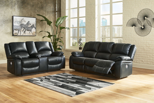 Calderwell Black 2 Pc. Power Sofa, Loveseat