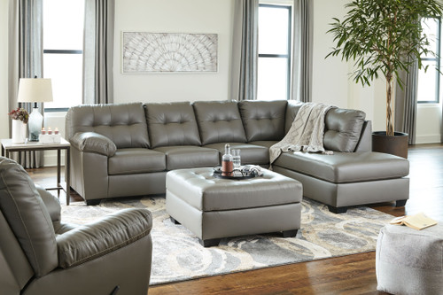 Donlen Gray 4 Pc. Right Arm Facing Corner Chaise 2 Pc Sectional, Rocker Recliner